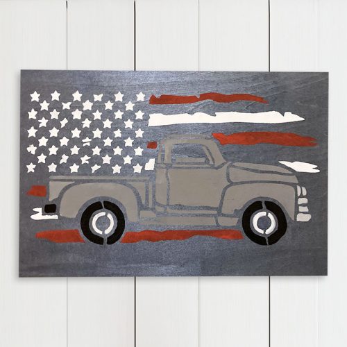 American Truck Wood Sign