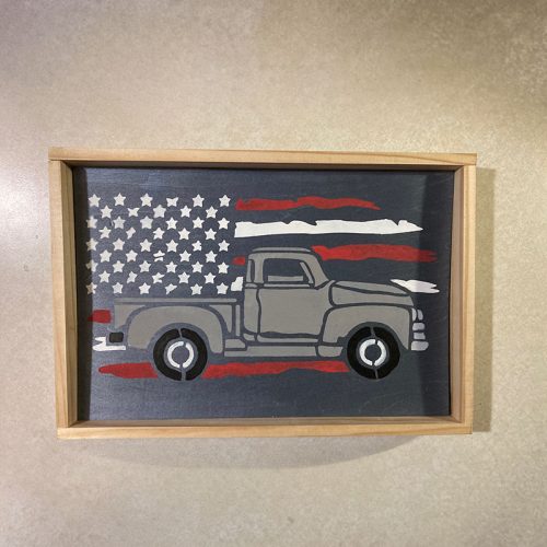 American Truck Wood Sign